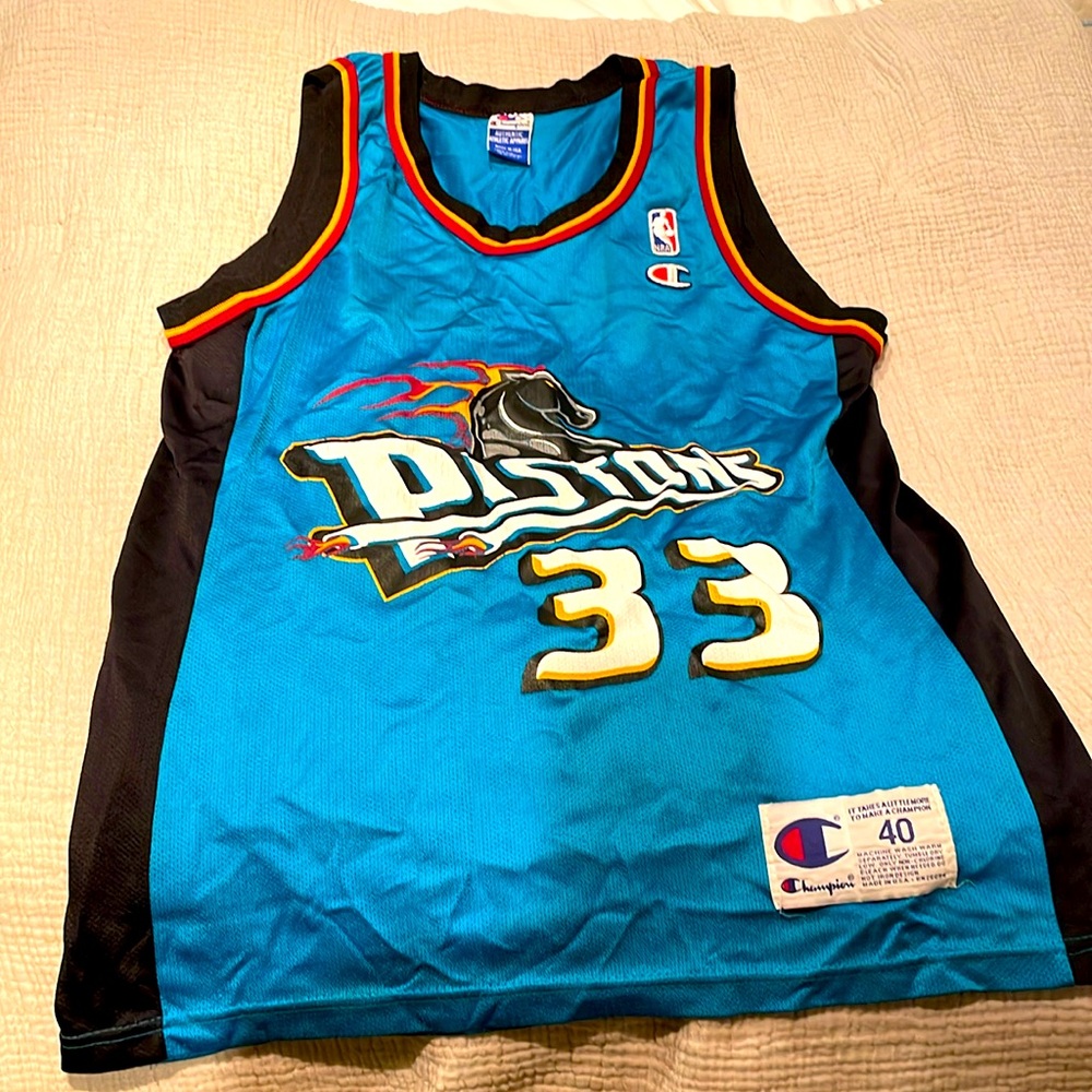 Champion Grant Hill Pistons 90s Throwback Jersey Size 40